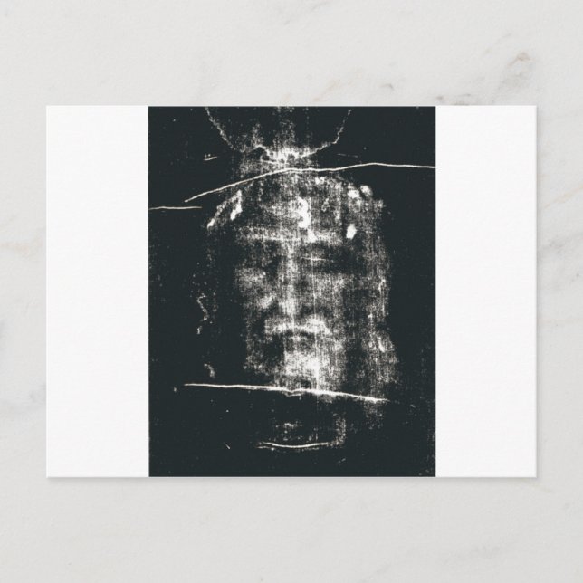 Shroud Of Turin, Negative Postcard (Front)