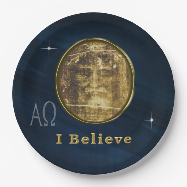 Shroud of Turin Paper Plates (Front)