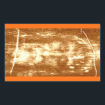SHROUD of TURIN Rectangular Sticker<br><div class="desc">JESUS'S BURIAL CLOTH</div>