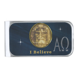 Shroud of Turin Silver Finish Money Clip