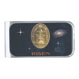 Shroud of Turin Silver Finish Money Clip