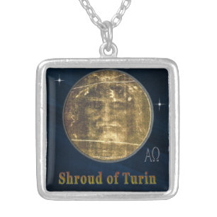 Shroud of Turin Silver Plated Necklace