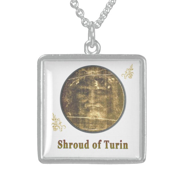 Shroud of Turin Sterling Silver Necklace (Front)