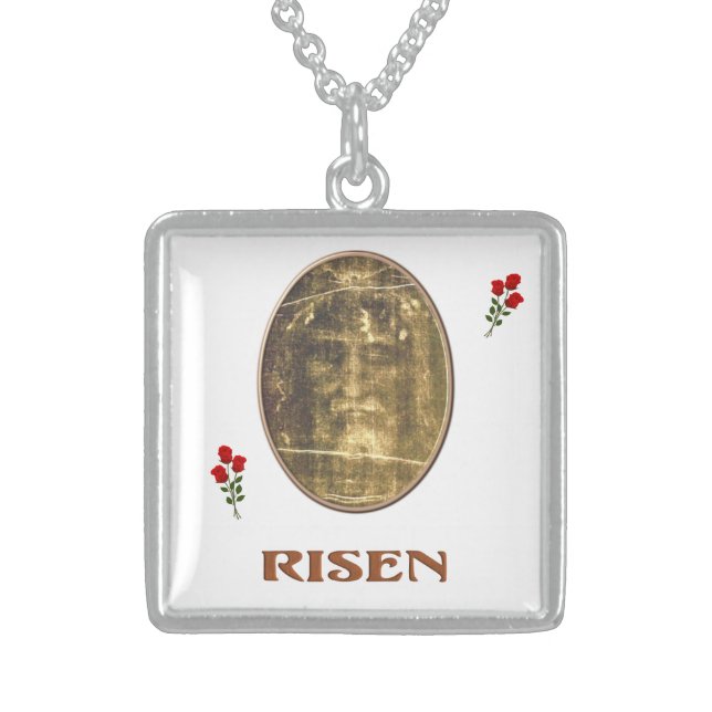 Shroud of Turin Sterling Silver Necklace (Front)