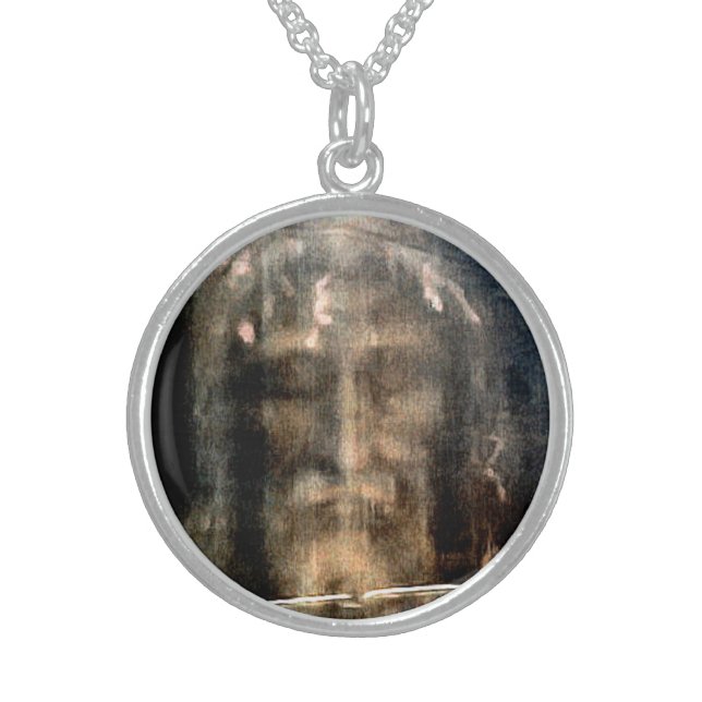 Shroud of Turin Sterling Silver Necklace (Front)