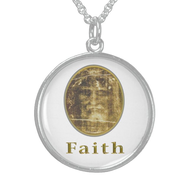 Shroud of Turin Sterling Silver Necklace (Front)