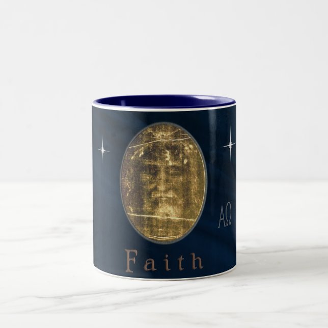 Shroud of Turin Two-Tone Coffee Mug (Center)