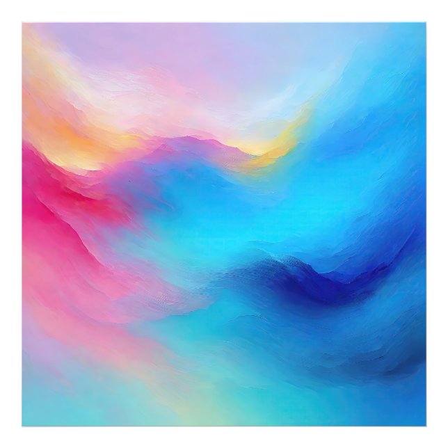 “Shroudglen” Pink and Blue Landscape Seascape.  Photo Print (Front)