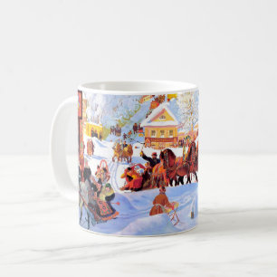 "Shrove-Tide". Russian Art Christmas Gift Coffee Mug