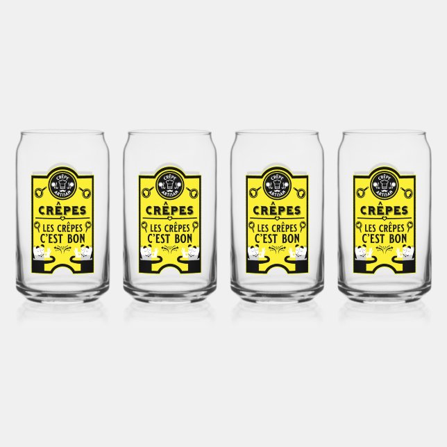 Shrove Tuesday Pancake Day  Can Glass (Front)