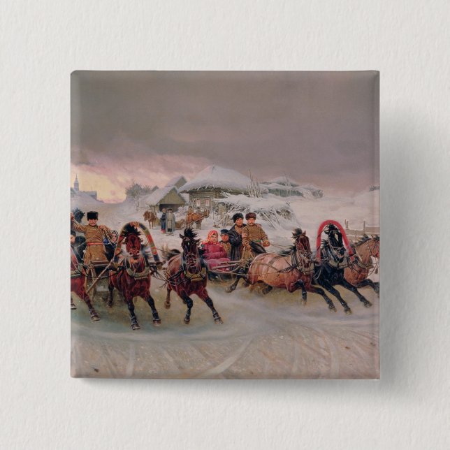 Shrovetide, 1889 pinback button (Front)