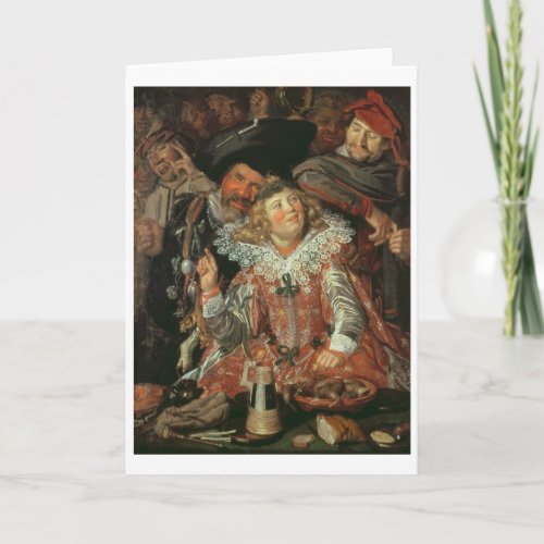 Shrovetide Revellers The Merry Company c1615 o Holiday Card