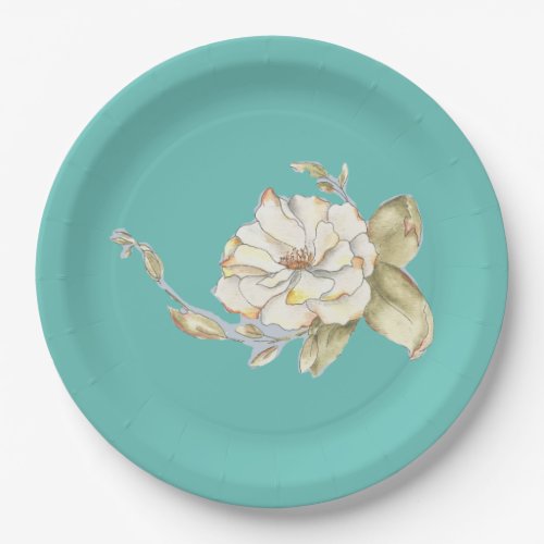 Shrub Rose blue on a Paper Plate 9