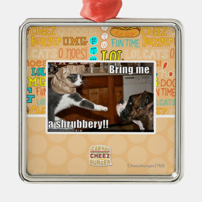 Shrubbery Metal Ornament (Front)