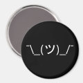 Shrug Emoticon ¯\_(ツ)_/¯ Japanese Kaomoji Magnet | Zazzle