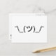 Shrug Emoticon ¯\_(ツ)_/¯ Japanese Kaomoji Postcard | Zazzle