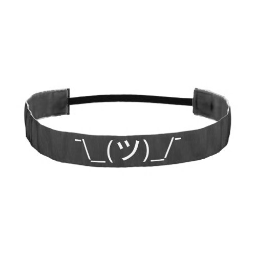 Shrug Emoticon _ツ_ Japanese Kaomoji Athletic Headband