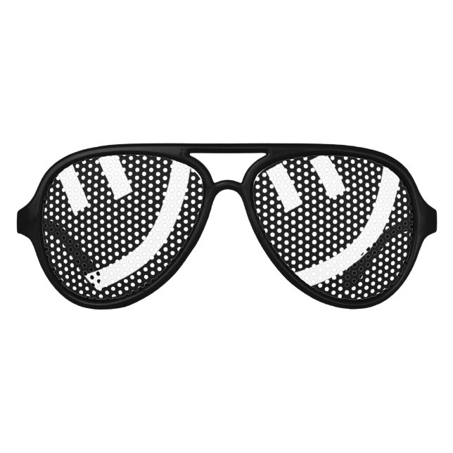 Shrug Emoticon ¯\_(ツ)_/¯ Japanese Kaomoji Aviator Sunglasses (Front)