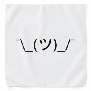 Shrug Emoticon ¯\_(ツ)_/¯ Japanese Kaomoji Bandana