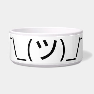 Shrug Emoticon ¯\_(ツ)_/¯ Japanese Kaomoji Bowl