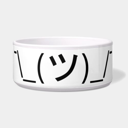 Shrug Emoticon _ツ_ Japanese Kaomoji Bowl