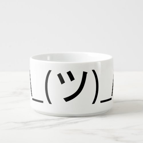 Shrug Emoticon _ツ_ Japanese Kaomoji Bowl