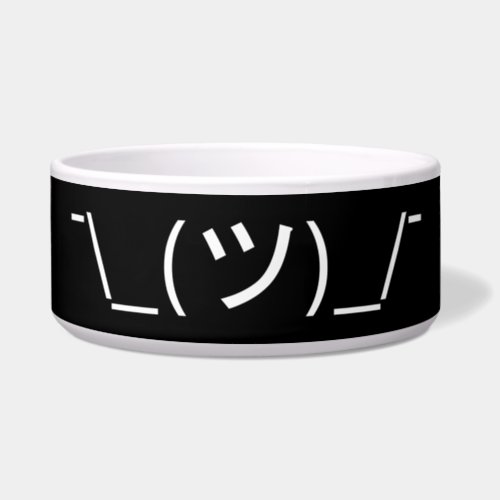 Shrug Emoticon _ツ_ Japanese Kaomoji Bowl