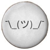 Shrug Emoticon ¯\_(ツ)_/¯ Japanese Kaomoji Chocolate Covered Oreo (Front)
