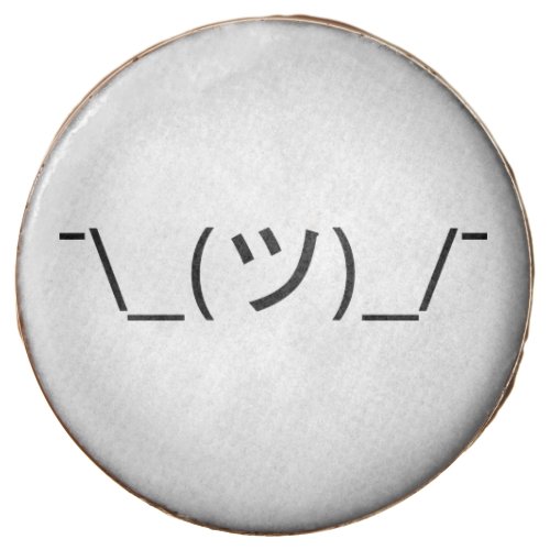 Shrug Emoticon _ツ_ Japanese Kaomoji Chocolate Covered Oreo