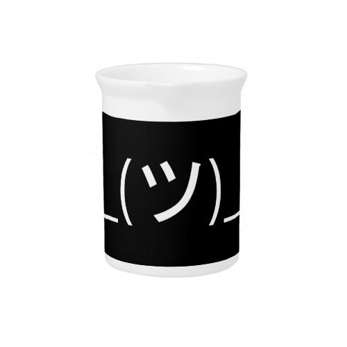 Shrug Emoticon _ツ_ Japanese Kaomoji Drink Pitcher