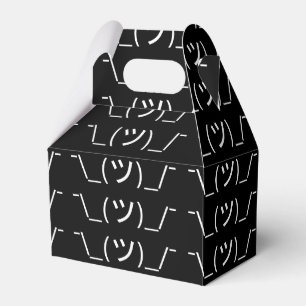 Shrug Emoticon ¯\_(ツ)_/¯ Japanese Kaomoji Favor Boxes