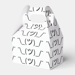 Shrug Emoticon ¯\_(ツ)_/¯ Japanese Kaomoji Favor Boxes