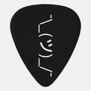 Shrug Emoticon ¯\_(ツ)_/¯ Japanese Kaomoji Guitar Pick