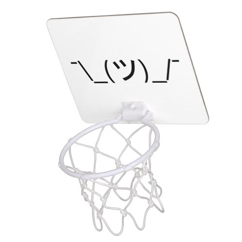 Shrug Emoticon _ツ_ Japanese Kaomoji Mini Basketball Hoop
