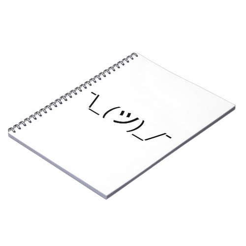 Shrug Emoticon _ツ_ Japanese Kaomoji Notebook