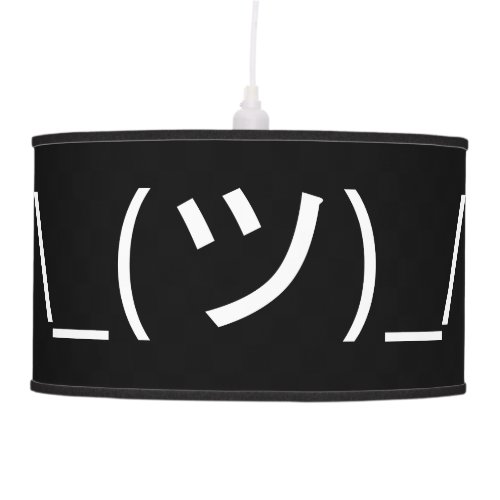 Shrug Emoticon _ツ_ Japanese Kaomoji Pendant Lamp