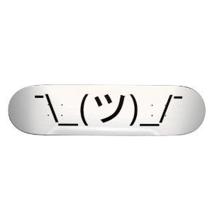Shrug Emoticon ¯\_(ツ)_/¯ Japanese Kaomoji Skateboard Deck