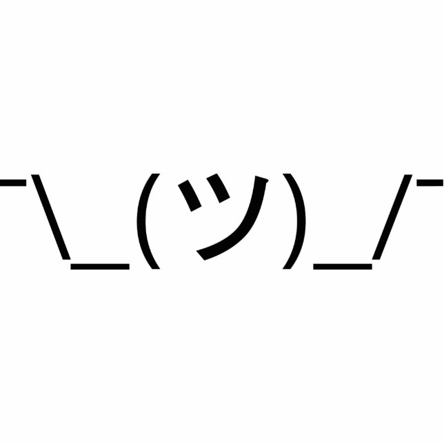 Shrug Emoticon ¯\_(ツ)_/¯ Japanese Kaomoji Statuette (Front)