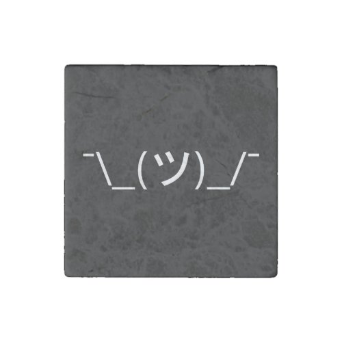 Shrug Emoticon _ツ_ Japanese Kaomoji Stone Magnet