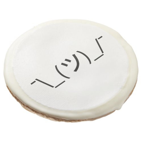 Shrug Emoticon _ツ_ Japanese Kaomoji Sugar Cookie