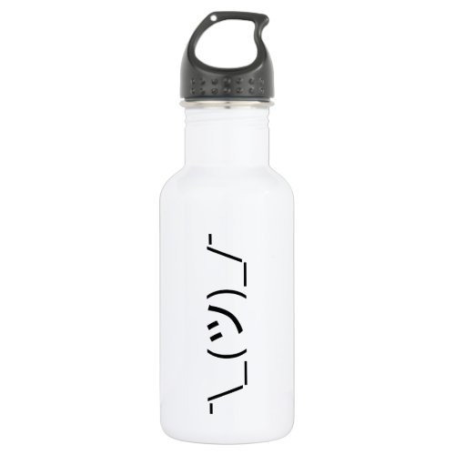 Shrug Emoticon _ツ_ Japanese Kaomoji Water Bottle