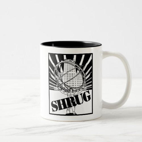SHRUG Inspired by the Novel Atlas Shrugged Two_Tone Coffee Mug