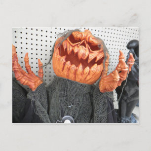 Shrugging Pumpkin Postcard