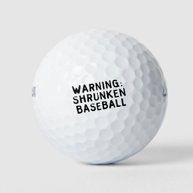 "Shrunken Baseball" golf balls (Front)