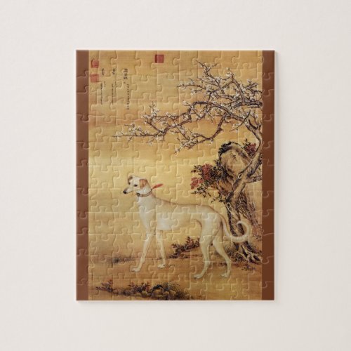 Shuanghuayao霜花鹞 Greyhound Giuseppe Castiglione Jigsaw Puzzle