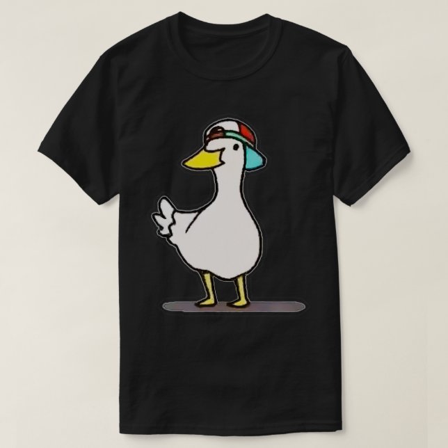 Shuba Duck Dancing Duck Meme With A Hat  T-Shirt (Design Front)