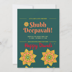 Shubh Deepawali Happy Diwali Invitation