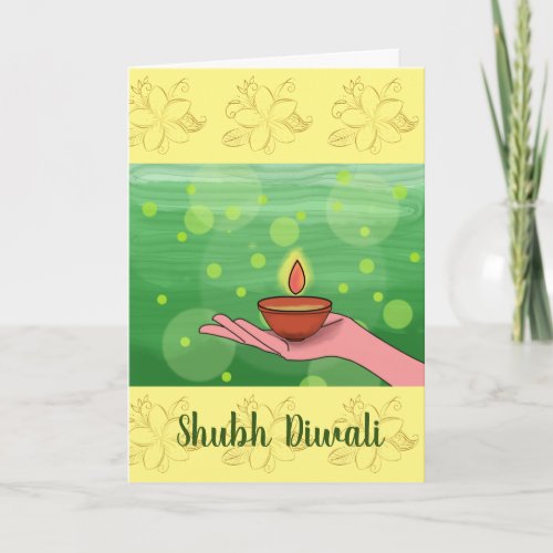 Shubh Diwali Folded Greeting CardHoliday Card