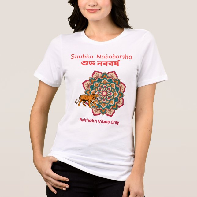 Shubho Noboborsho  Tri-Blend Shirt (Front)