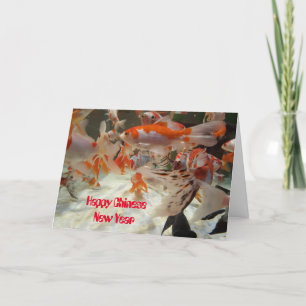 Shubunkin and common goldfish thank you card